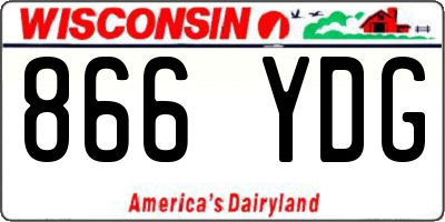 WI license plate 866YDG