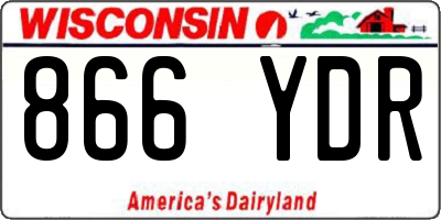 WI license plate 866YDR