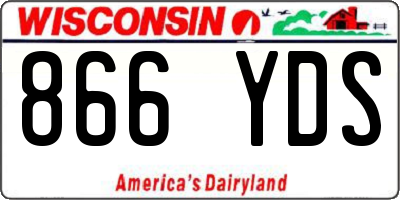 WI license plate 866YDS