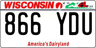 WI license plate 866YDU