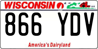 WI license plate 866YDV