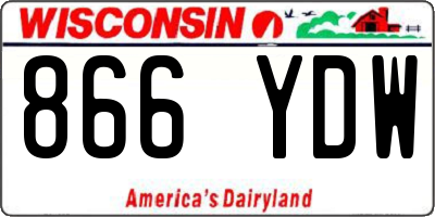 WI license plate 866YDW