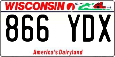 WI license plate 866YDX
