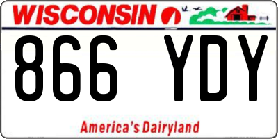 WI license plate 866YDY