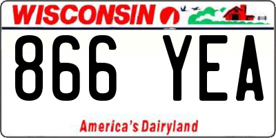 WI license plate 866YEA