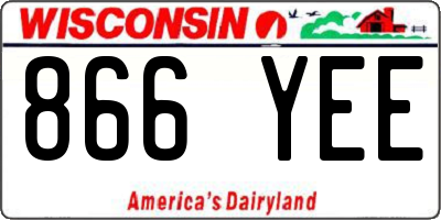 WI license plate 866YEE