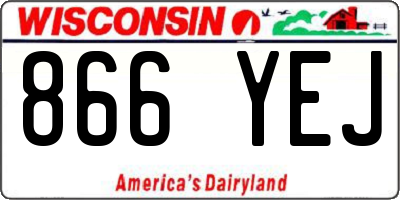 WI license plate 866YEJ