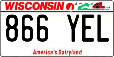 WI license plate 866YEL