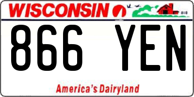 WI license plate 866YEN