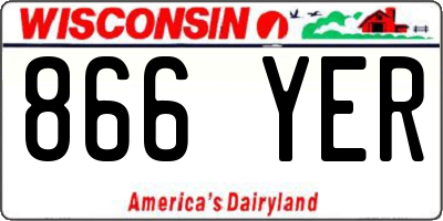 WI license plate 866YER