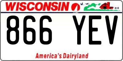 WI license plate 866YEV