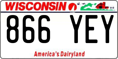 WI license plate 866YEY