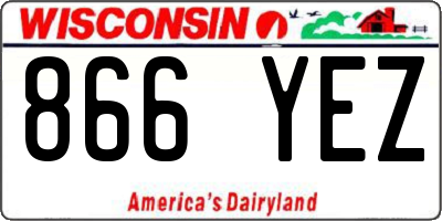 WI license plate 866YEZ