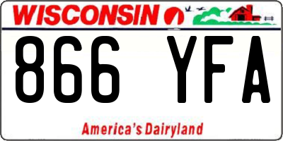 WI license plate 866YFA