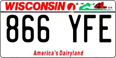 WI license plate 866YFE