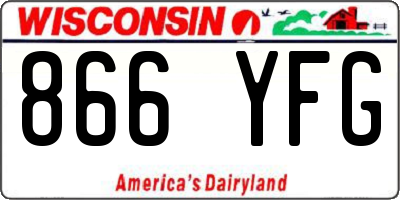 WI license plate 866YFG