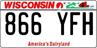 WI license plate 866YFH