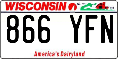 WI license plate 866YFN