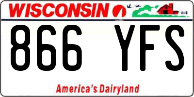 WI license plate 866YFS