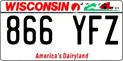 WI license plate 866YFZ