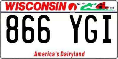 WI license plate 866YGI