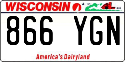 WI license plate 866YGN