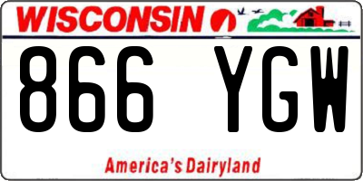 WI license plate 866YGW