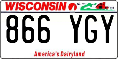 WI license plate 866YGY