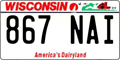 WI license plate 867NAI
