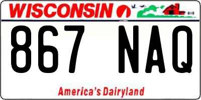 WI license plate 867NAQ