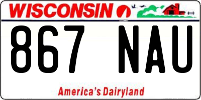 WI license plate 867NAU