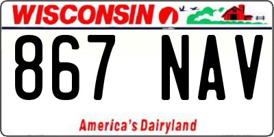 WI license plate 867NAV