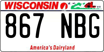 WI license plate 867NBG
