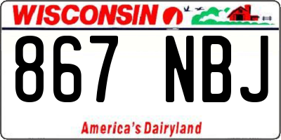 WI license plate 867NBJ