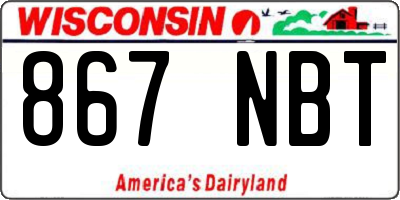 WI license plate 867NBT