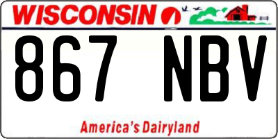 WI license plate 867NBV