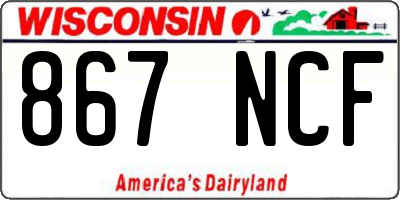 WI license plate 867NCF