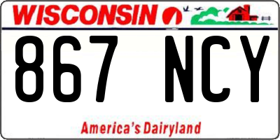 WI license plate 867NCY
