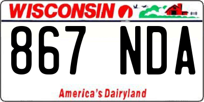 WI license plate 867NDA