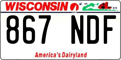 WI license plate 867NDF