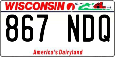 WI license plate 867NDQ