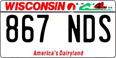 WI license plate 867NDS