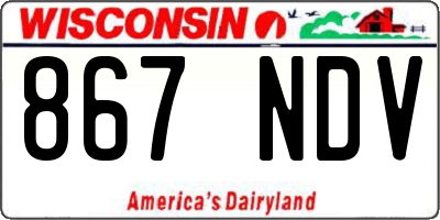 WI license plate 867NDV