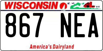 WI license plate 867NEA