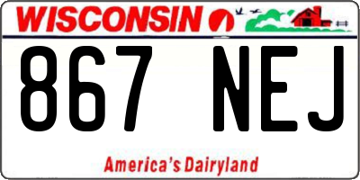 WI license plate 867NEJ