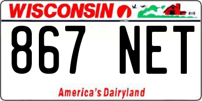 WI license plate 867NET