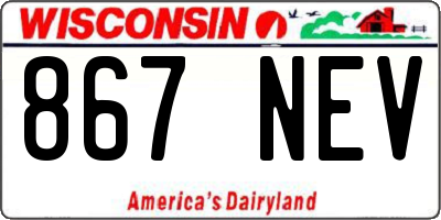 WI license plate 867NEV