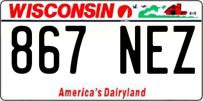 WI license plate 867NEZ