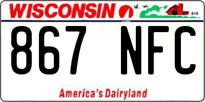 WI license plate 867NFC