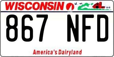 WI license plate 867NFD